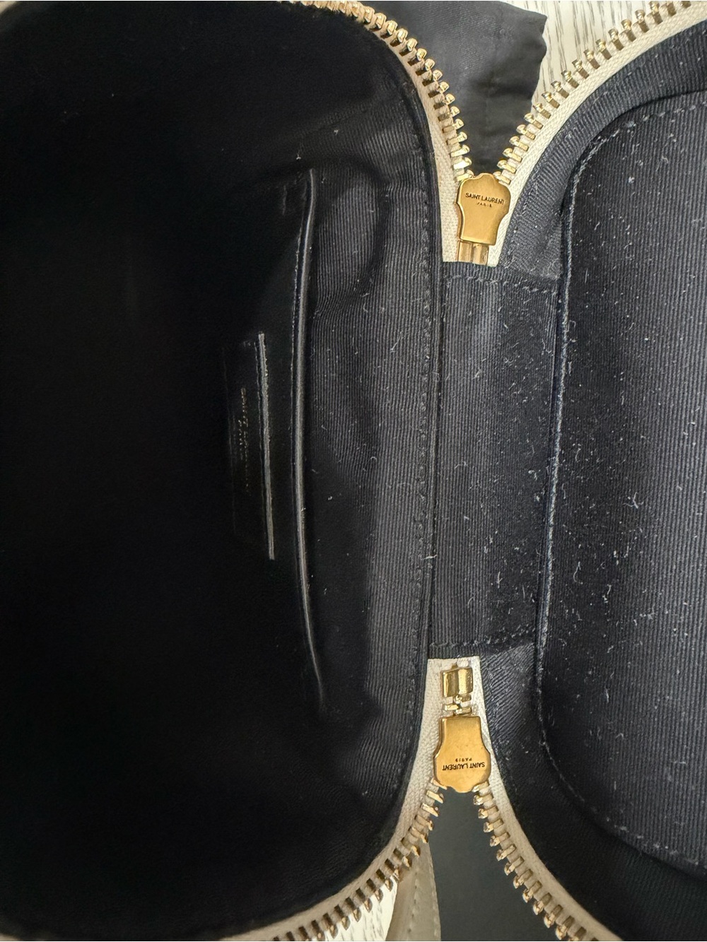 Saint Laurent Cream Quilted Crossbody Camera Bag with Gold Hardware - Picture 8 of 10